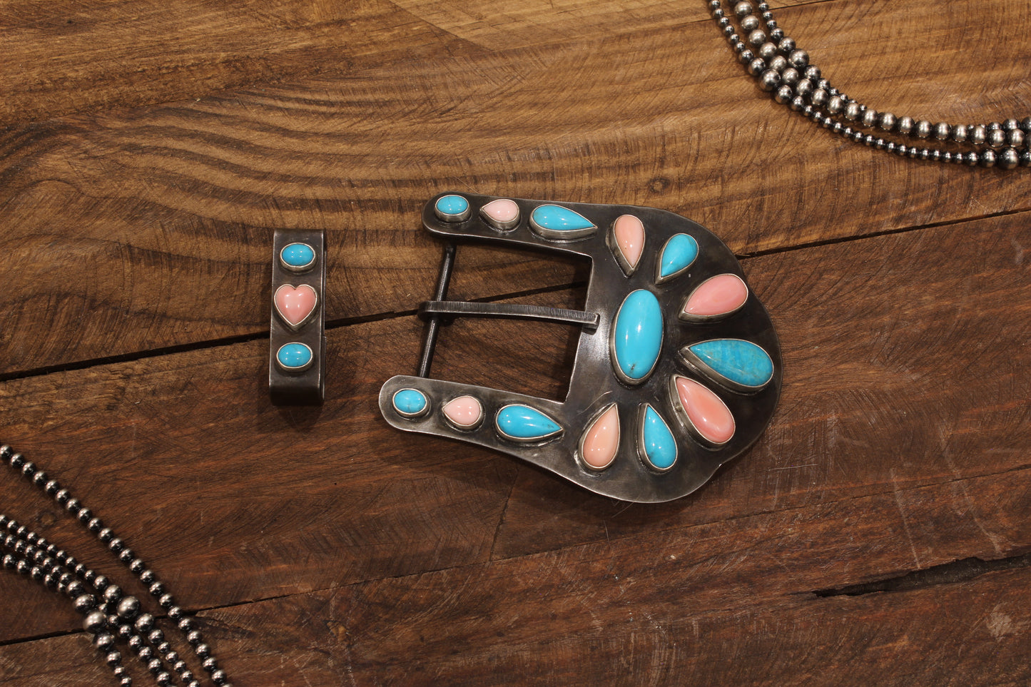 Pink Conch & Sleeping Beauty Buckle
