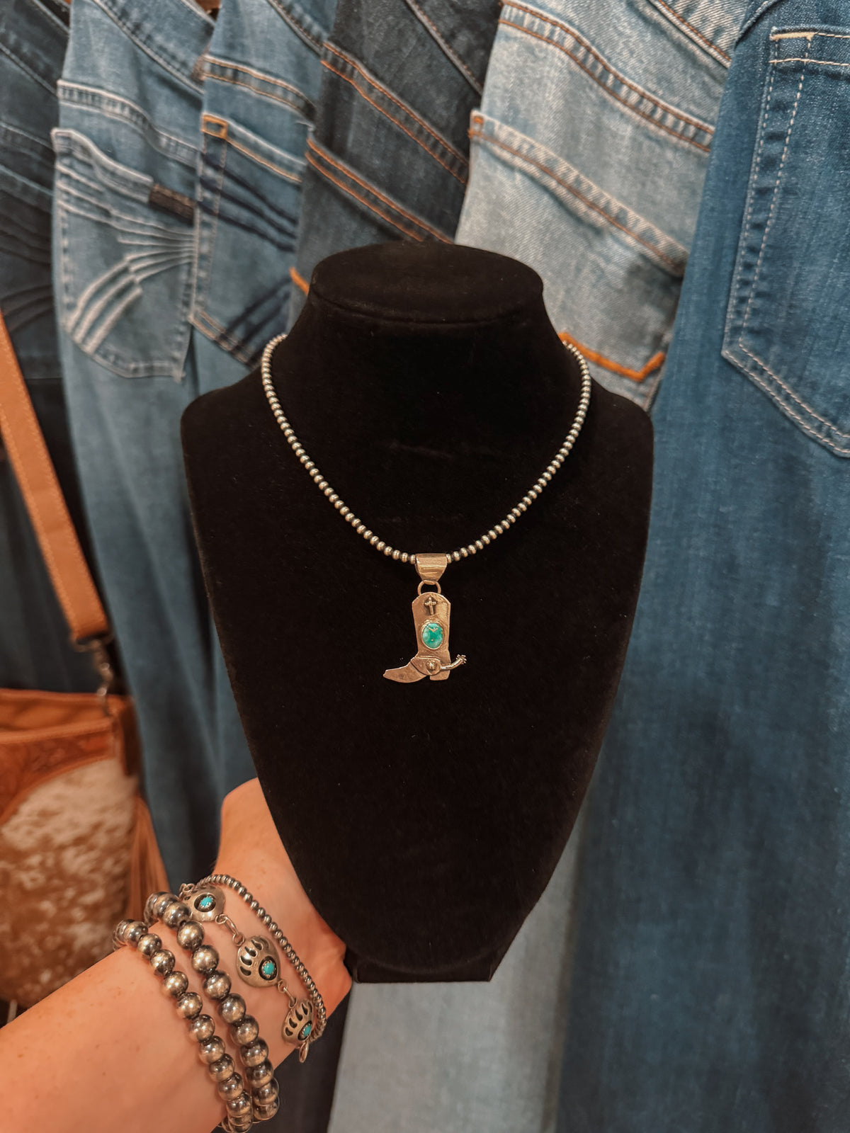 Emerald Valley Boot Pendant