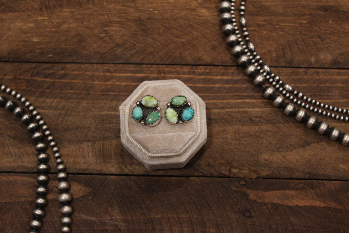 Palomino, Verda Valley &  Emerald Valley Cluster Earrings