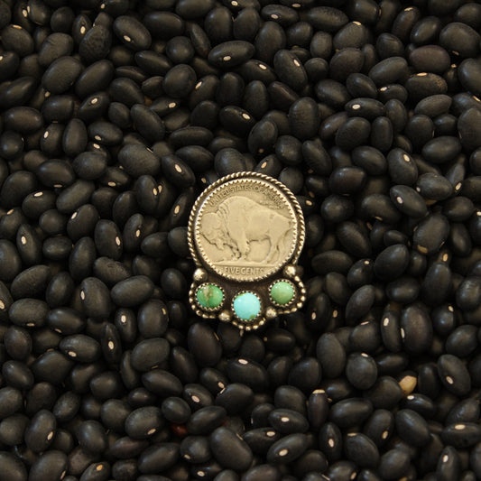 Sonoran Turquoise & Buffalo Nickel Ring