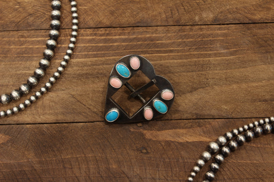 Pink Conch & Kingman Headstall Buckle